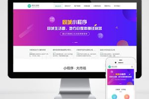 (PC+WAP)微信小程序开发代理展示销售pbootcms网站模板 软件开发公司网站源码下载