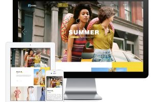 易优cms网站响应式品牌时尚女装网站模板