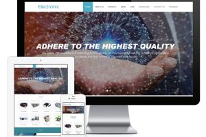 易优cms网站电子元件外贸响应式英文网站模板