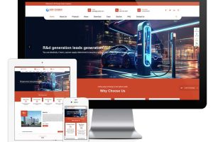 易优cms响应式充电桩设备外贸网站模板