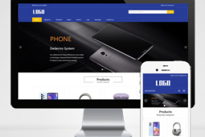 pbootcms响应式电子产品英文外贸网站模板(自适应手机端)